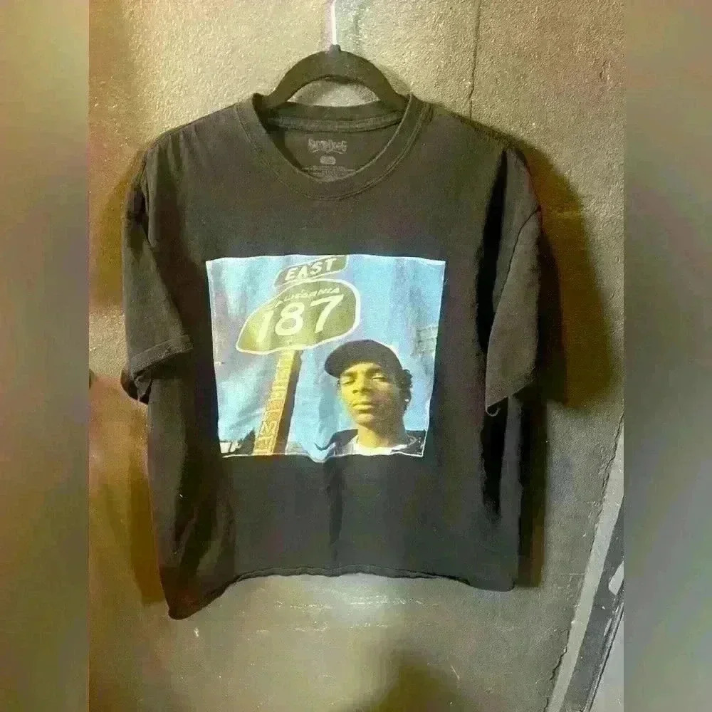 Mens Snoop Dogg Black Short Sleeve Tshirt Extra Large